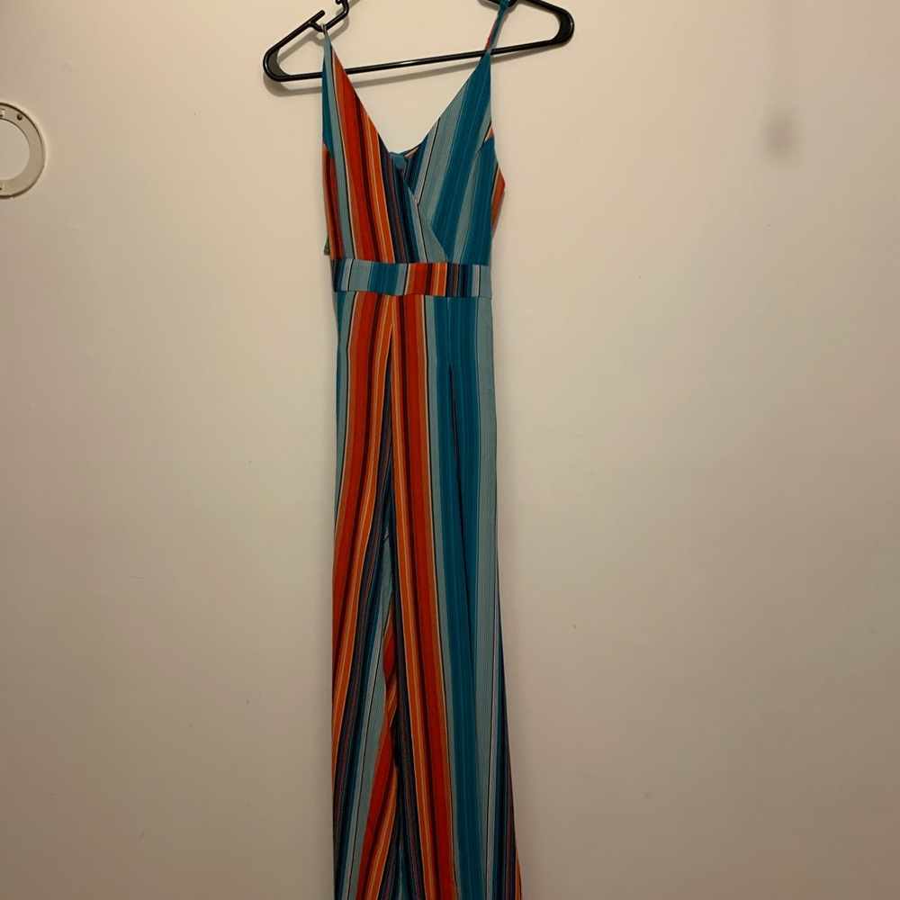 Blue, Orange, White FashionNova bodysuit